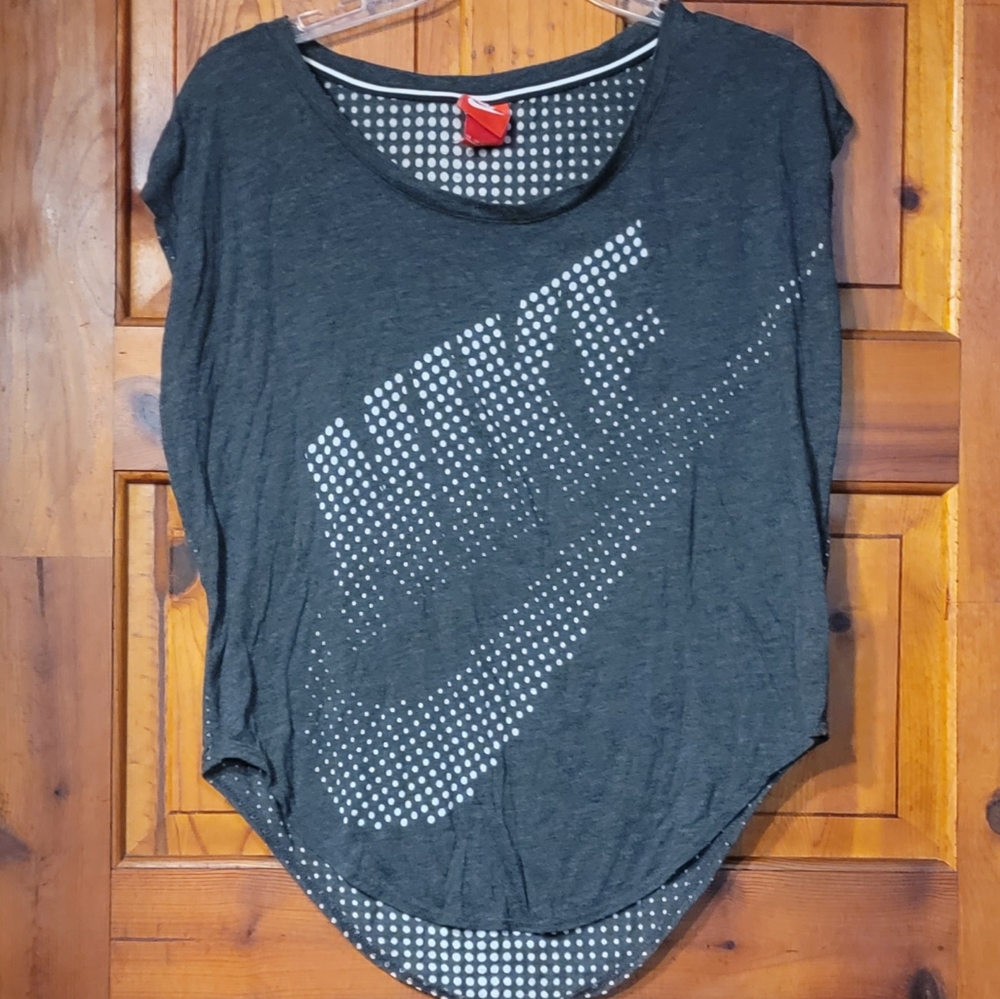 Nike gray ombre xs polka dot top